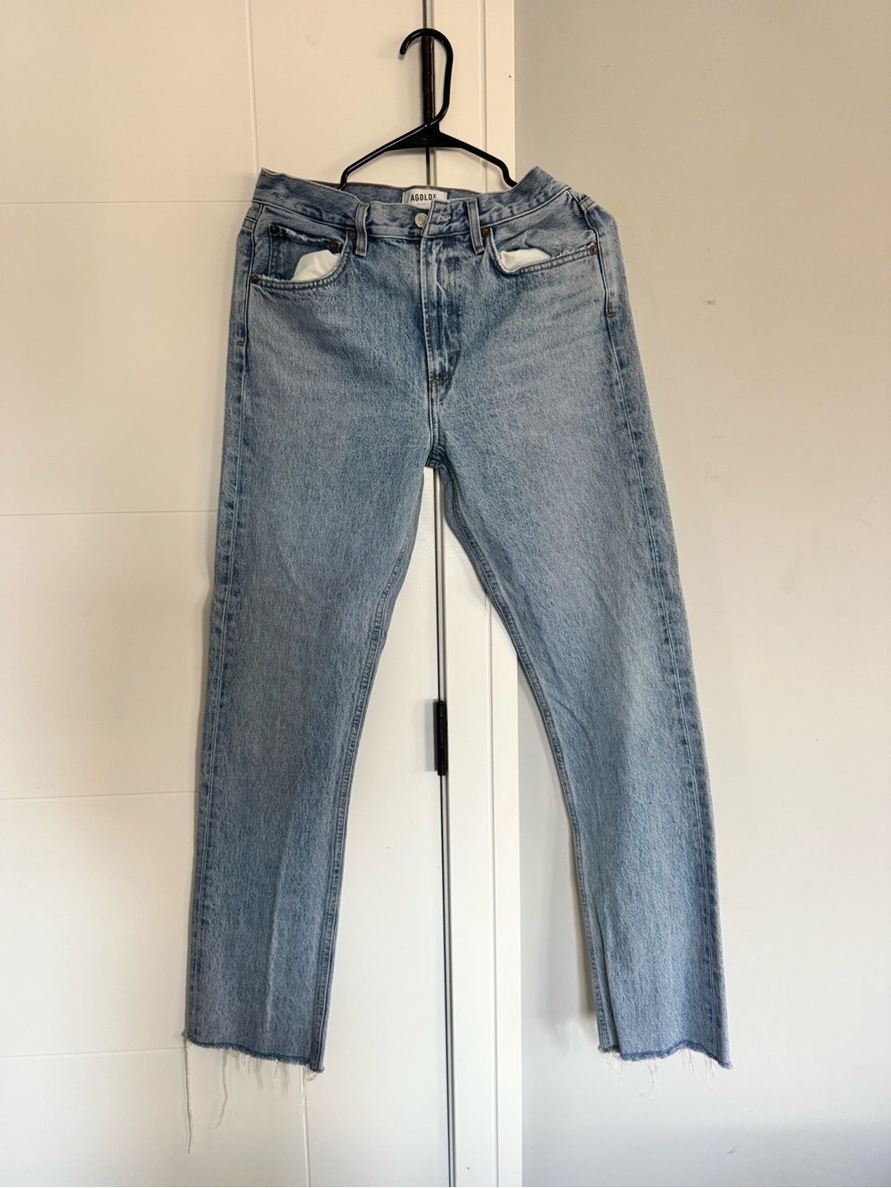 Agolde Light Blue Straight Leg Jeans